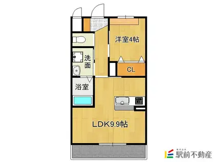 ソラーレ基山(1LDK/2階)の間取り写真