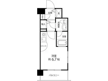 サンセール与野本町(ワンルーム/2階)の間取り写真