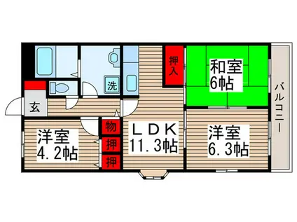 ASTEE ROYAL(3LDK/3階)の間取り写真