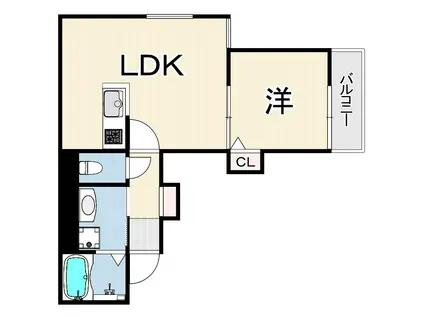 BB SONODA(1LDK/1階)の間取り写真