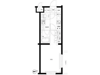 ルーブル武蔵中原参番館(1K/3階)の間取り写真