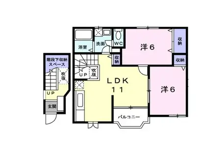 ヴィラ・ステイサイドA(2LDK/2階)の間取り写真