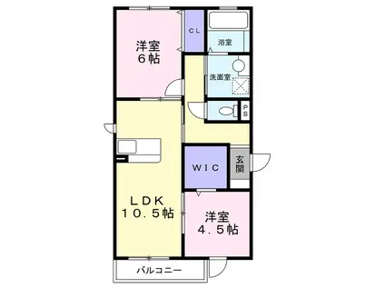 メイト北花田7号館(2LDK/3階)の間取り写真