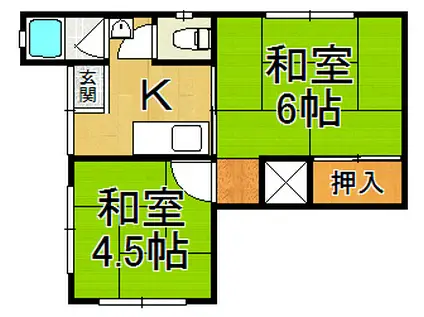 藤マンション(2K/2階)の間取り写真