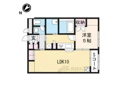 レオパレスCALMA(1LDK/1階)の間取り写真