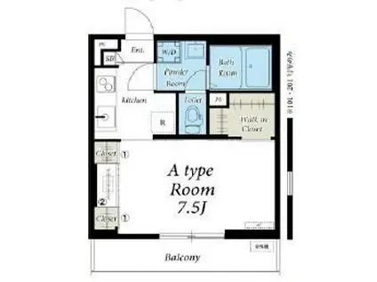 リブリ・モーリー(1K/2階)の間取り写真