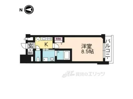 エイペックス京都西陣103(1K/1階)の間取り写真