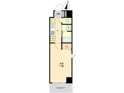 WILL DO 勝川(1K/3階)の間取り写真