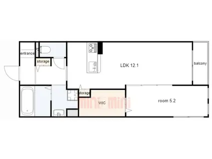 TIMBER-HARE SHIOE(1LDK/2階)の間取り写真