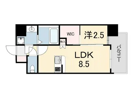 プレジール日吉(1K/2階)の間取り写真