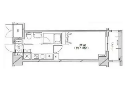 RISING PLACE 浅草参番館(1K/3階)の間取り写真