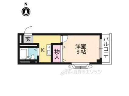 レ・タン・ドゥ・ラ・メールCKVI(1K/4階)の間取り写真