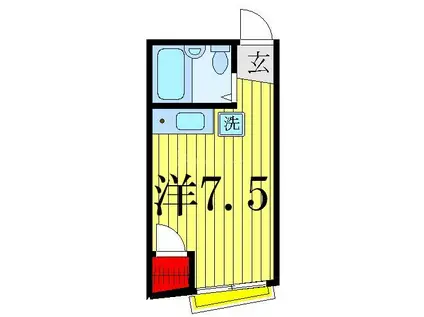 中央本町宏和ハイツ(ワンルーム/3階)の間取り写真