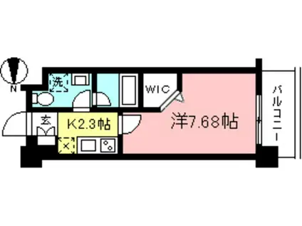 マストライフKUJI(1K/4階)の間取り写真