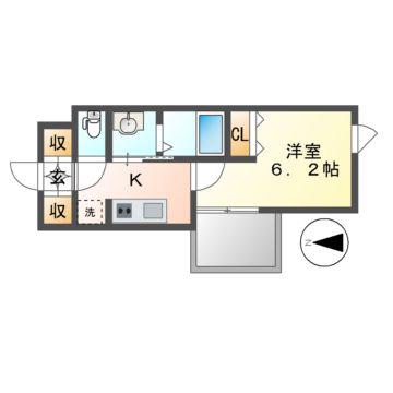 エステムコート名古屋栄プレシャス(1K/7階)の間取り写真