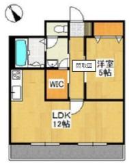 エストレーラ倉敷(1LDK/5階)の間取り写真