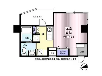 パインリッチ湘南(1K/4階)の間取り写真