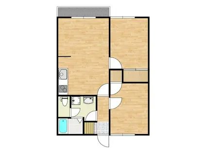 グランパークN(2LDK/1階)の間取り写真