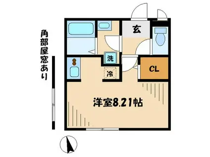 リブリ・ニュータウン(1K/3階)の間取り写真