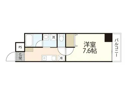 PABLO観音本町I(1K/4階)の間取り写真