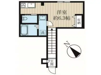 STORK SANCHA(ワンルーム/2階)の間取り写真