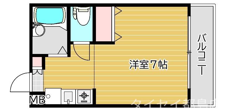 メゾンフレグランス(1K/2階)の間取り写真