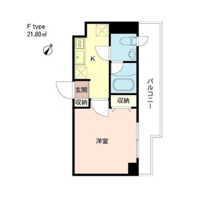サンフル用賀(1K/3階)の間取り写真