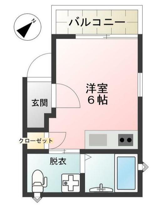 GLANTREE(ワンルーム/1階)の間取り写真