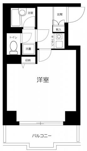 東建シティハイツ上野(1K/7階)の間取り写真