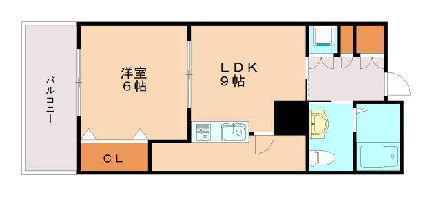 カトルセゾン(1LDK/4階)の間取り写真