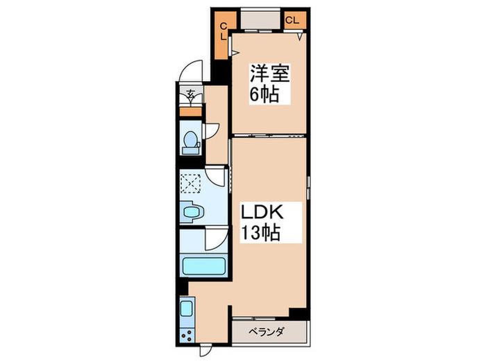 コンフォートアゼリア(1LDK/2階)の間取り写真