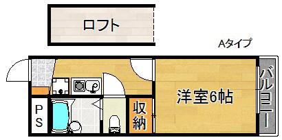 レオパレス芳山荘I(1K/1階)の間取り写真
