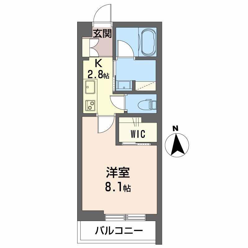 キャピターレ(1K/3階)の間取り写真