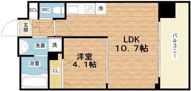 プレジオ御幣島(1LDK/12階)の間取り写真