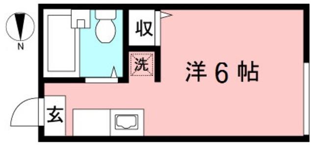 アーバンハイツ(ワンルーム/2階)の間取り写真
