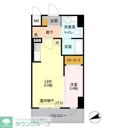 ステラ トーレ(1LDK/2階)の間取り写真