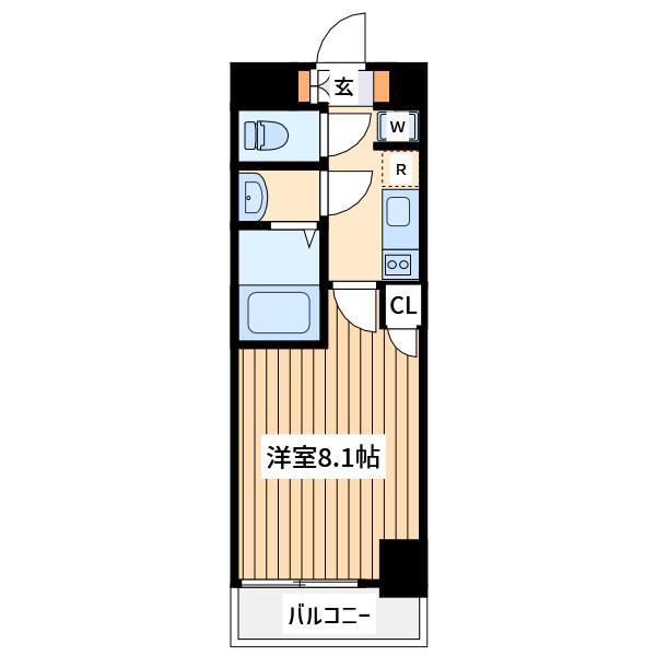 マデリア町田(1K/4階)の間取り写真