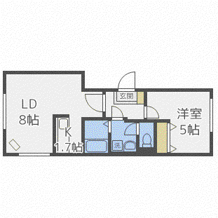 MU・MU(1LDK/3階)の間取り写真