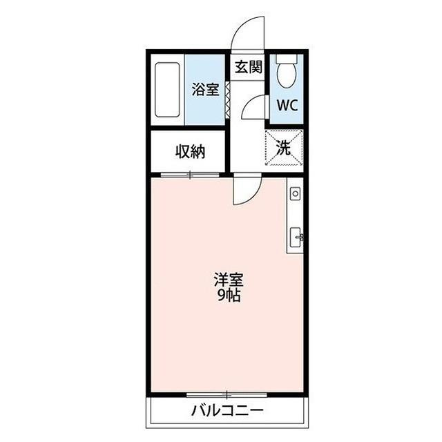 ハイツ深沢(1K/1階)の間取り写真