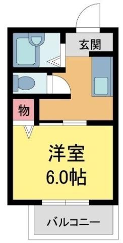 SIESTA(1K/1階)の間取り写真