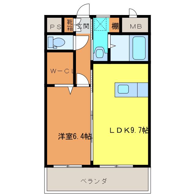 アンシャンテ・S(1LDK/3階)の間取り写真