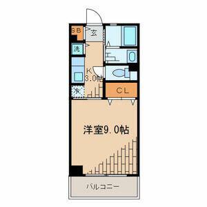 ベルヴィル芦花恒春(1K/1階)の間取り写真