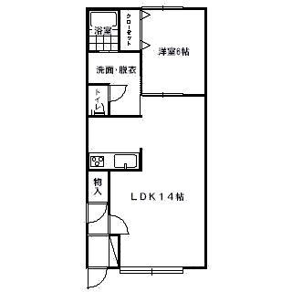 シータートル(1LDK/1階)の間取り写真