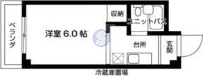 コートハウス大西(ワンルーム/3階)の間取り写真
