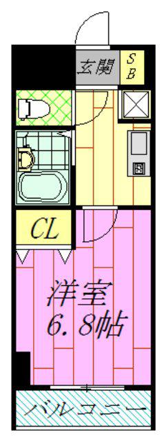 エスフォート舞浜(1K/5階)の間取り写真