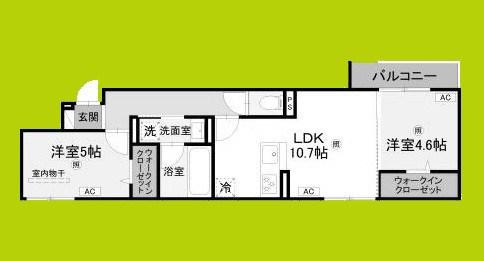 D-RESIDENCE岡町(2LDK/1階)の間取り写真