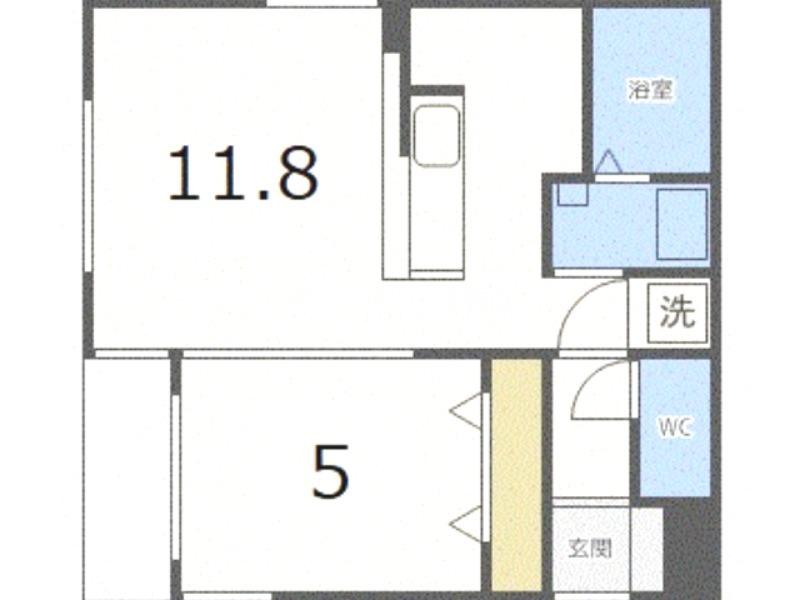 APRICOUR I(1LDK/3階)の間取り写真