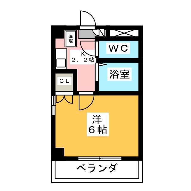 オリエンタル京王多摩川(1K/3階)の間取り写真