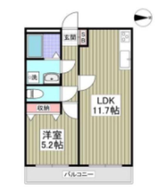 リブレス金町東水元旧第六武石マンション(1LDK/2階)の間取り写真