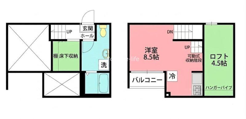 LANI TERRACE辻堂(ワンルーム/2階)の間取り写真